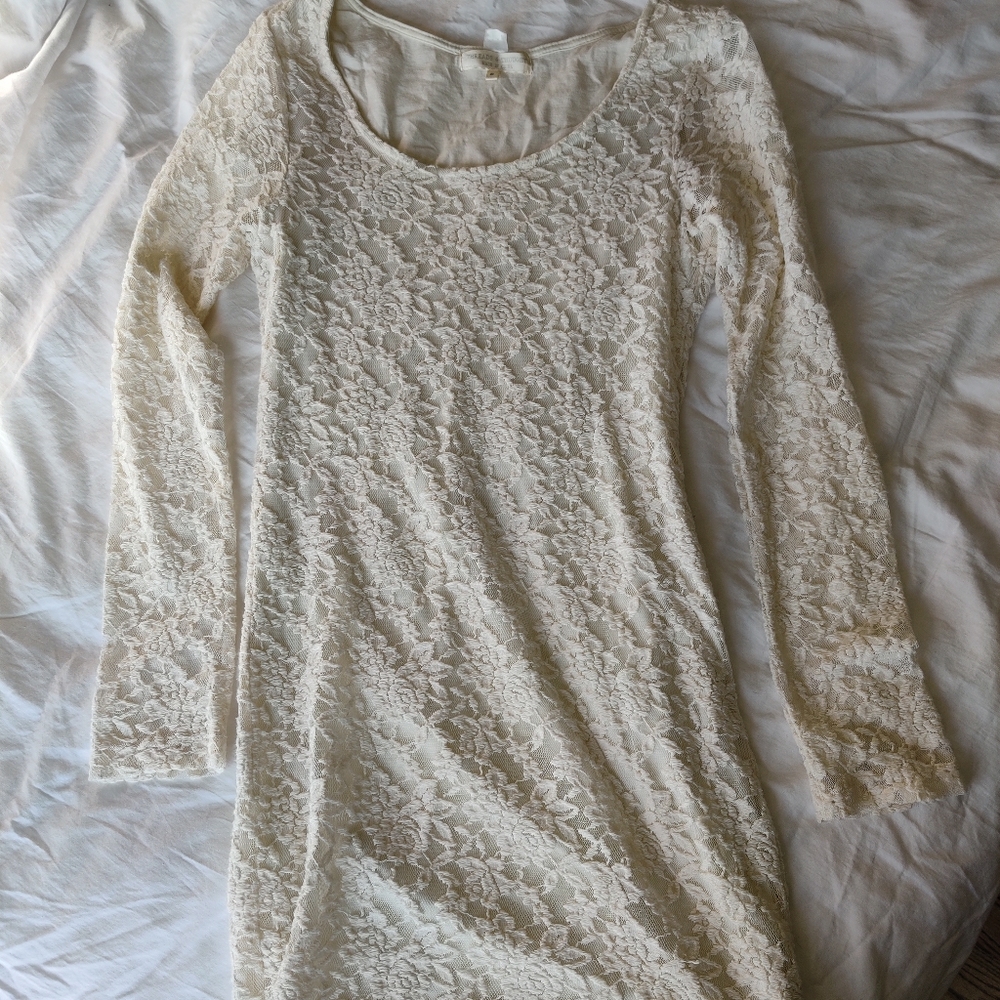 Threads 4 Thought Cream Lace Dress